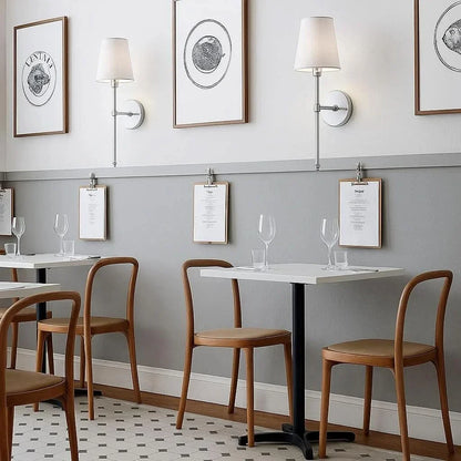 Battery-powered wall lamps with RGB shades, set of 2 pcs.