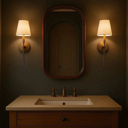 Battery-powered wall lamps with RGB shades, set of 2 pcs.