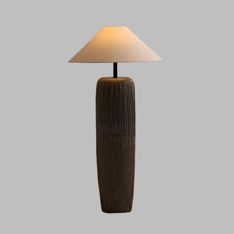 Metal-and-ceramic floor lamp