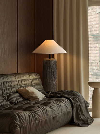 Metal-and-ceramic floor lamp