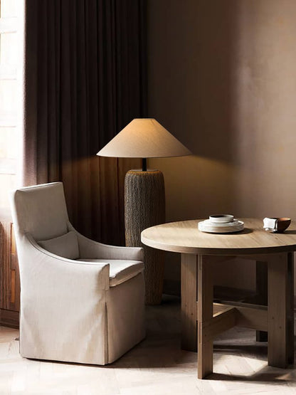 Metal-and-ceramic floor lamp