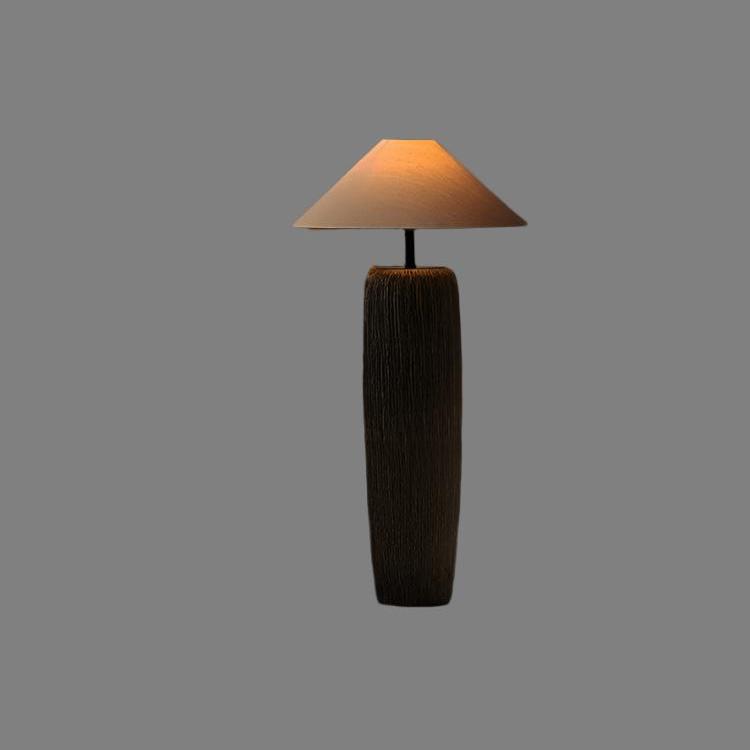 Metal-and-ceramic floor lamp
