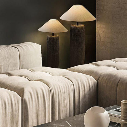 Metal-and-ceramic floor lamp