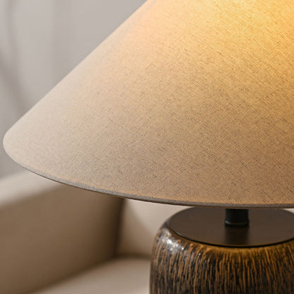Metal-and-ceramic floor lamp