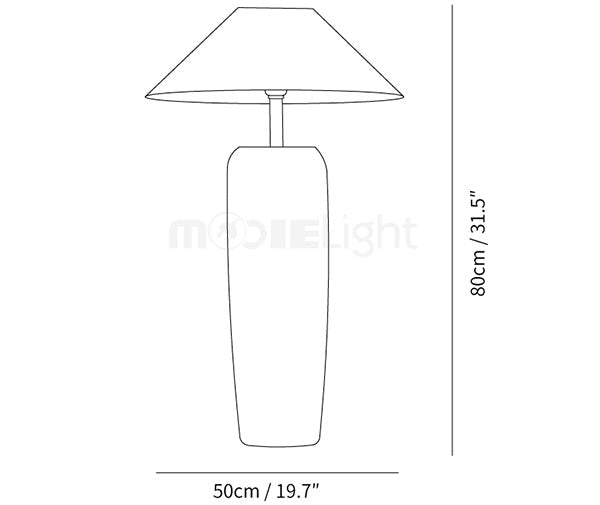 Metal-and-ceramic floor lamp