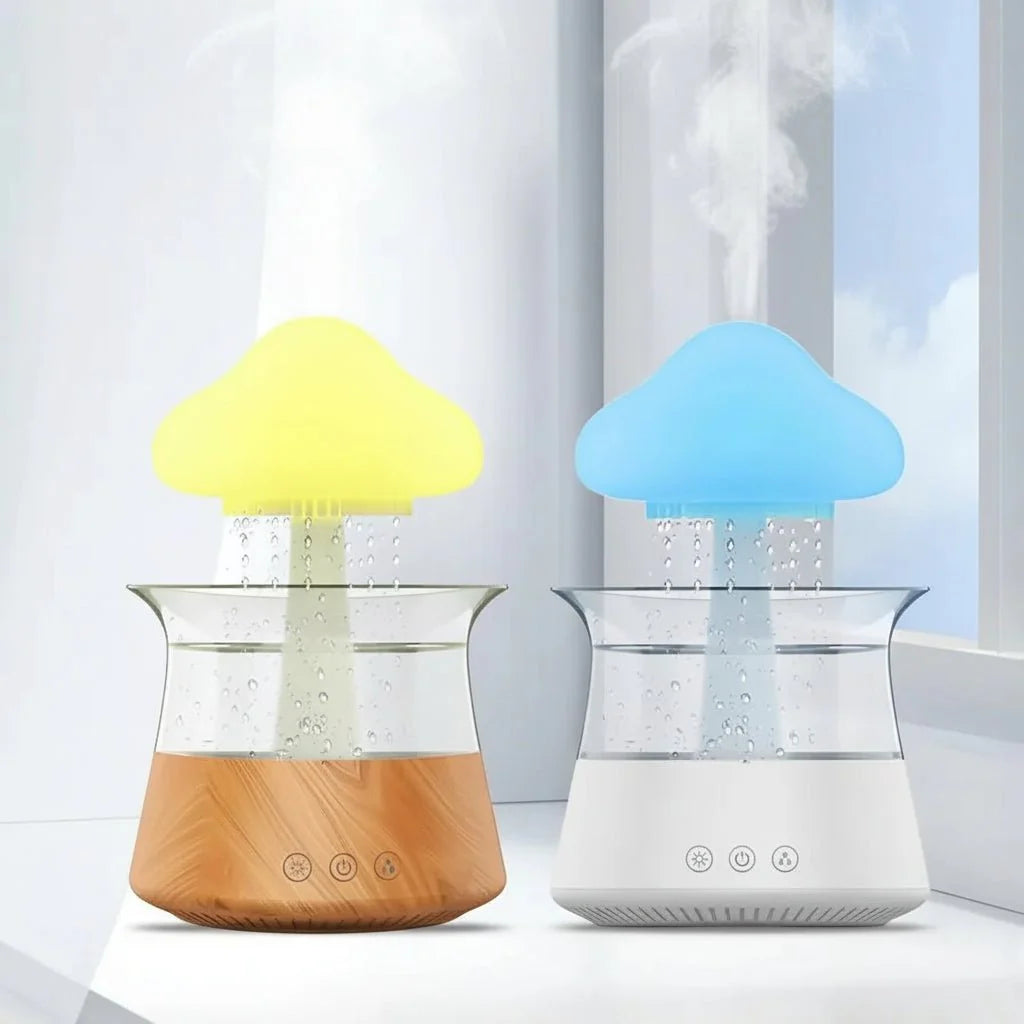 Cloud humidifier with LED diffuser