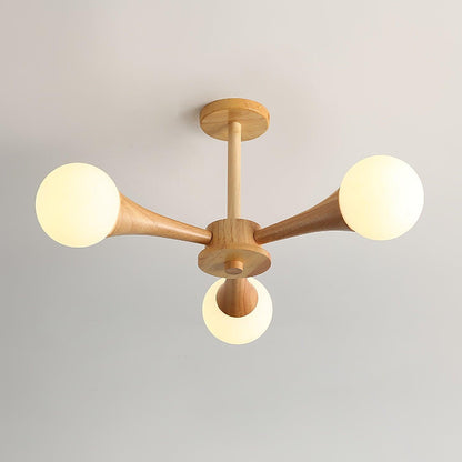Lustre en bois pour le salon