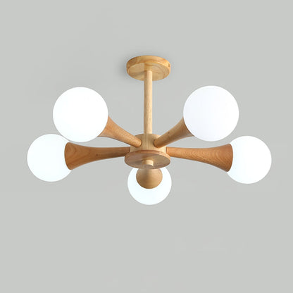Lustre en bois pour le salon