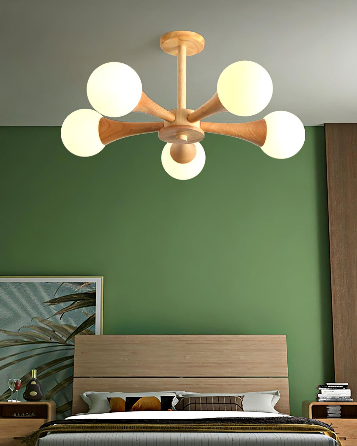 Lustre en bois pour le salon