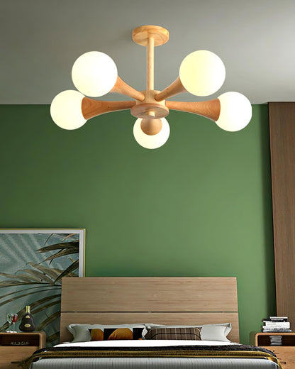 Lustre en bois pour le salon