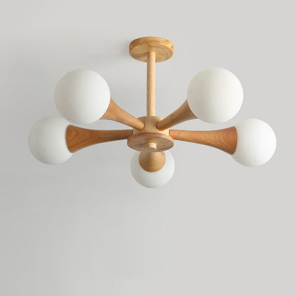 Lustre en bois pour le salon