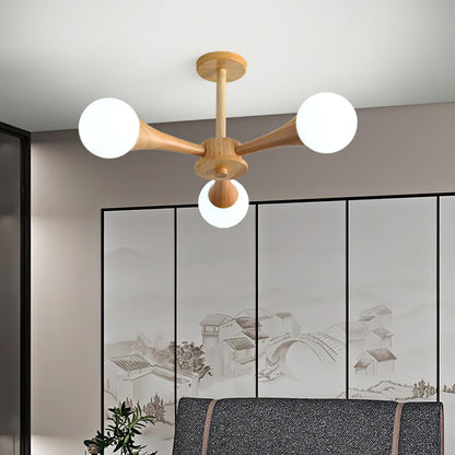 Lustre en bois pour le salon