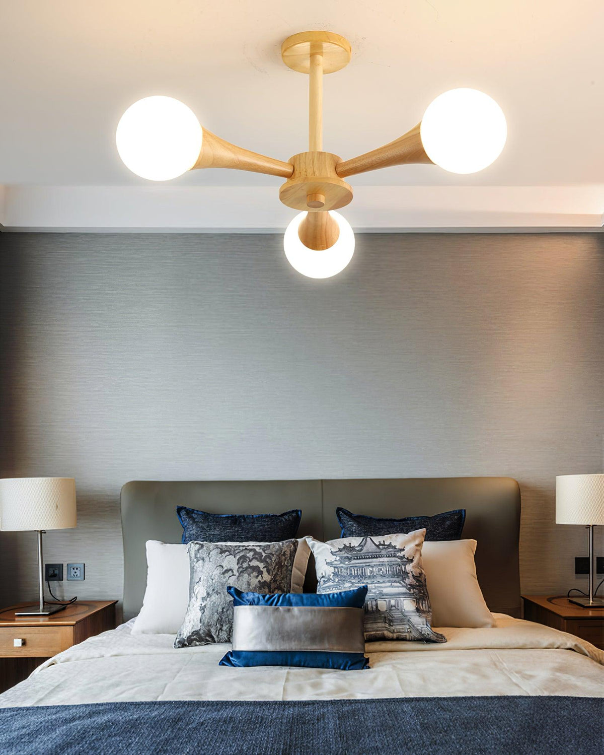 Lustre en bois pour le salon