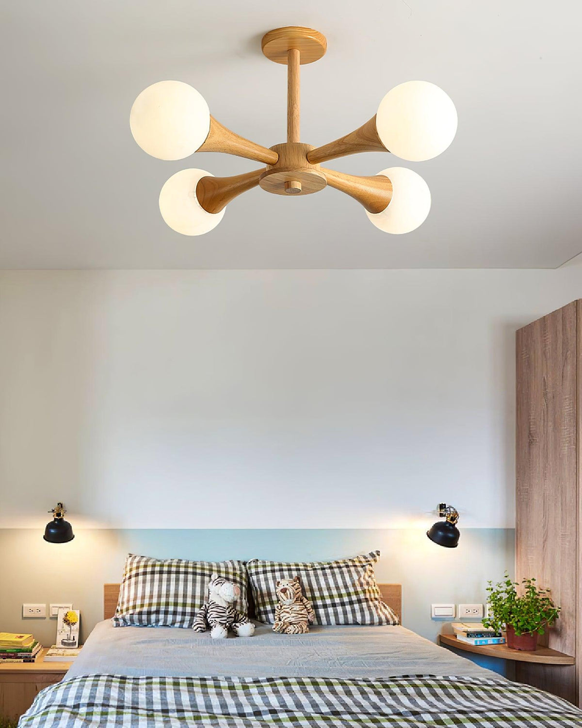 Lustre en bois pour le salon