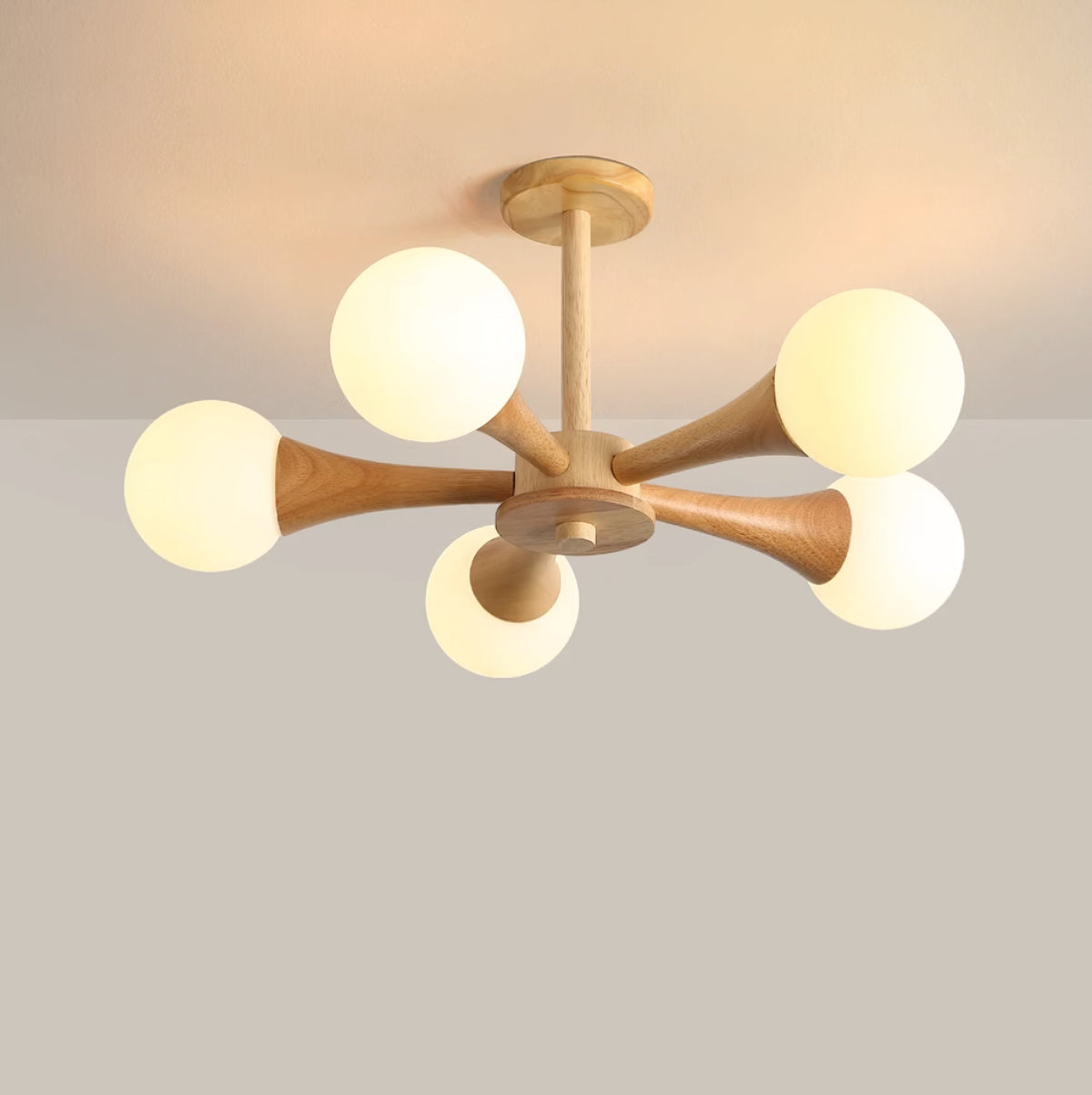 Lustre en bois pour le salon