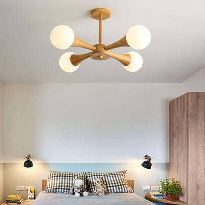 Lustre en bois pour le salon