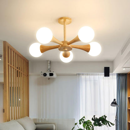 Lustre en bois pour le salon