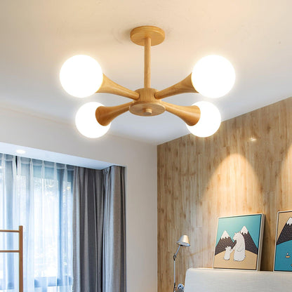 Lustre en bois pour le salon