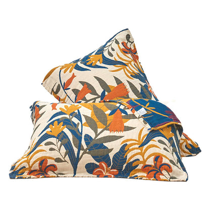 Floral pillow towel