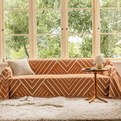 Diamond-pattern sofa cover