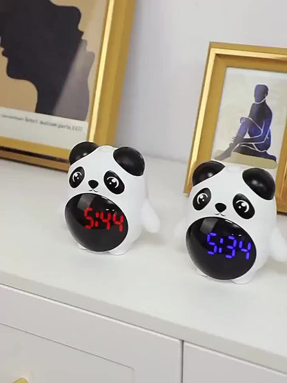 Panda alarm clock with temperature display