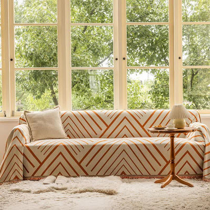 Diamond-pattern sofa cover