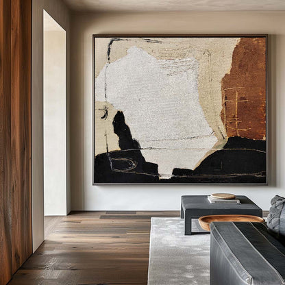 Abstract painting in earthy tones