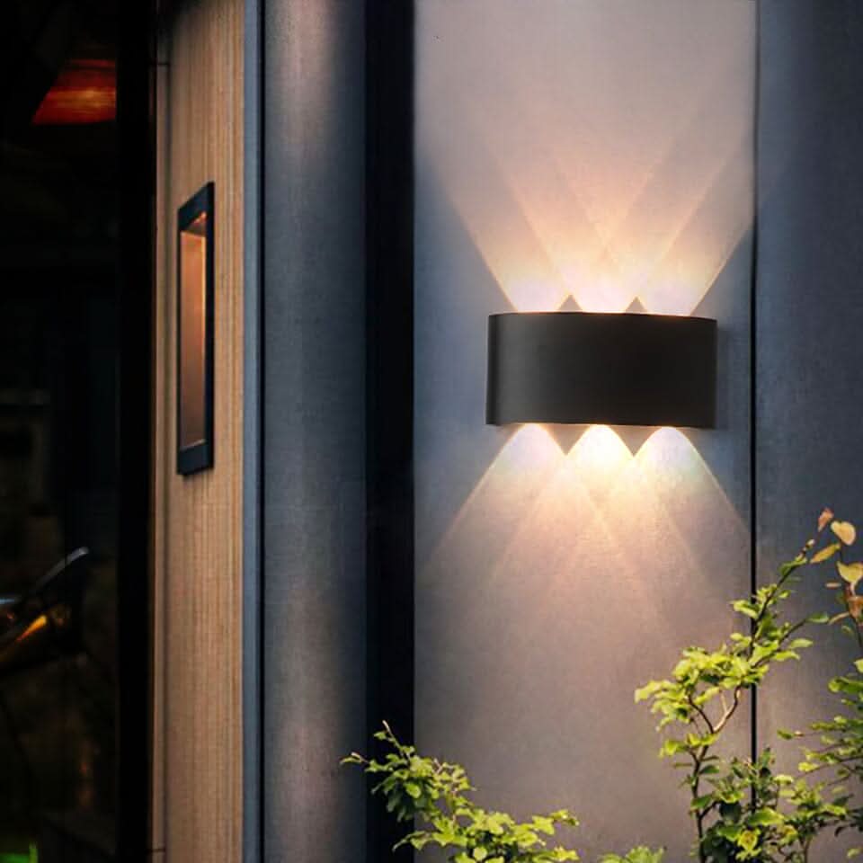 Outdoor LED up-and-down wall light