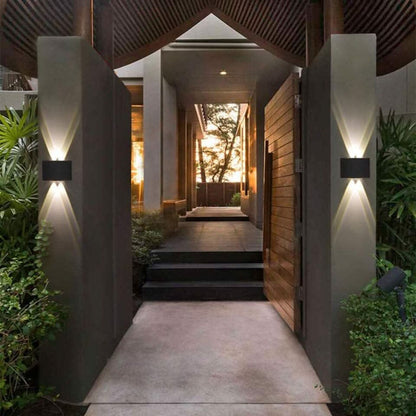 Outdoor LED up-and-down wall light
