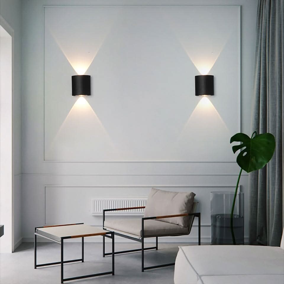 Outdoor LED up-and-down wall light