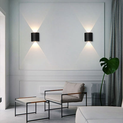 Outdoor LED up-and-down wall light