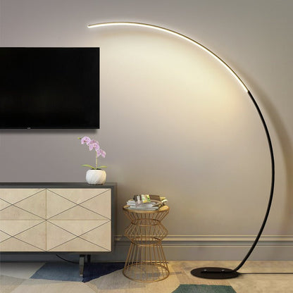 Lampadaire LED avec bras incurvé