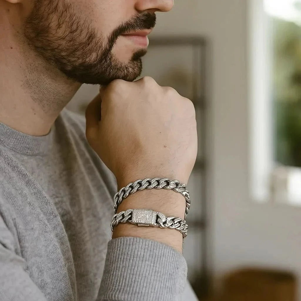 Bracelet Cuban Link plaqué or