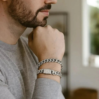 Bracelet Cuban Link plaqué or
