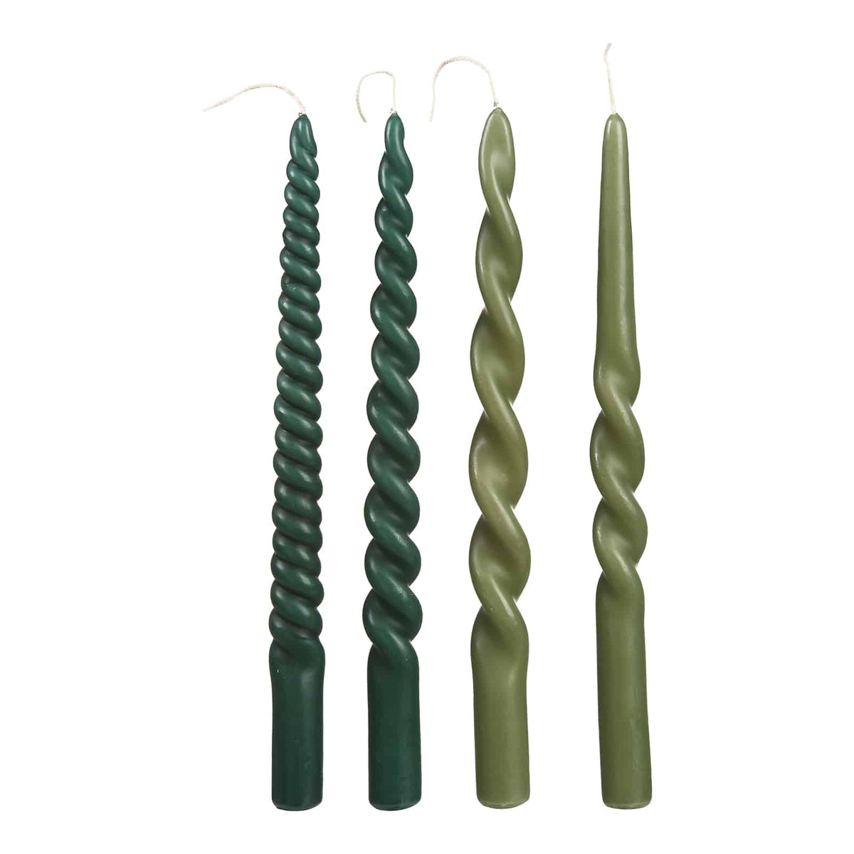 Spiral twisted table candles
