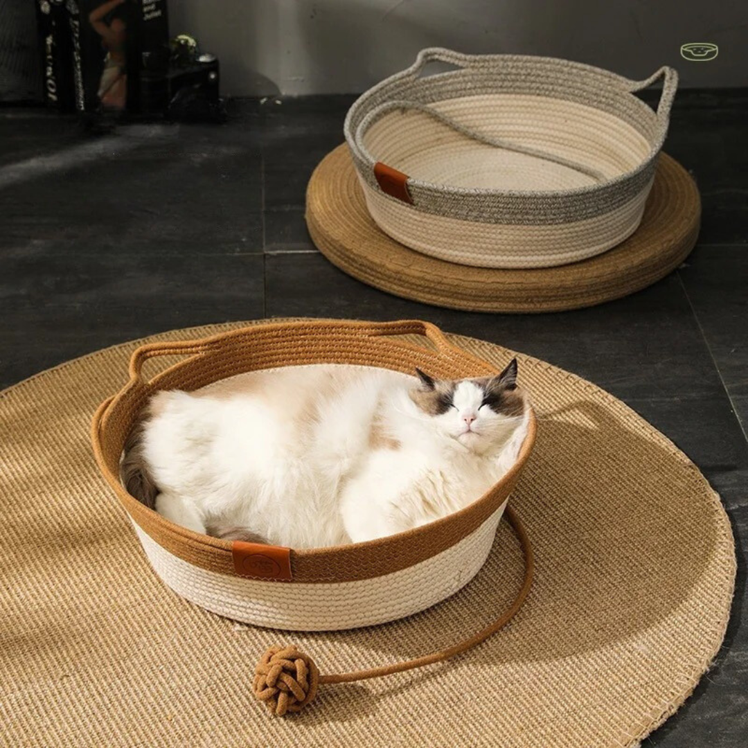 Panier pour chat en corde