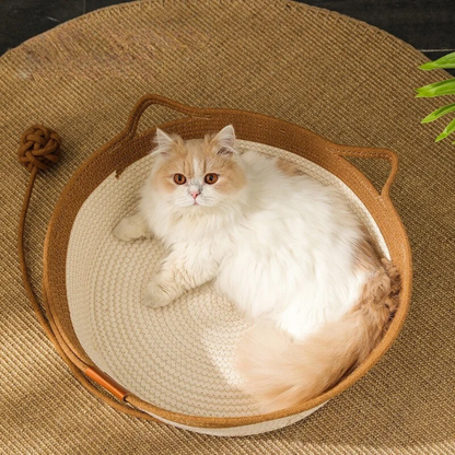 Panier pour chat en corde