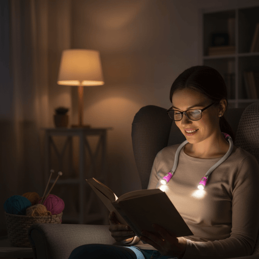 Lampa LED na szyję z regulowanymi ramionami