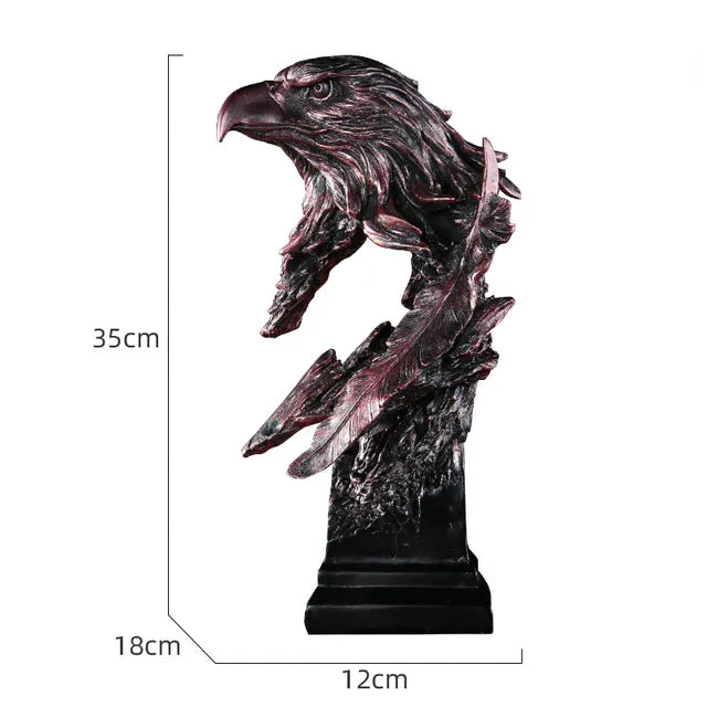 Sculpture d’un aigle en bronze
