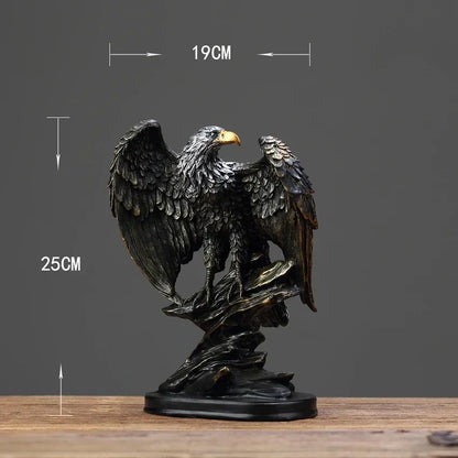Sculpture d’un aigle en bronze