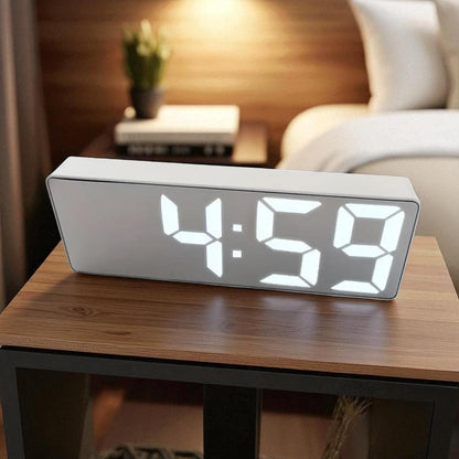 Mirror LED alarm clock