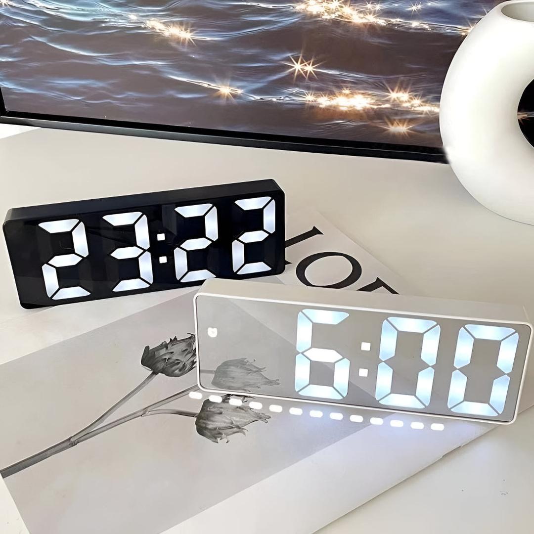 Mirror LED alarm clock