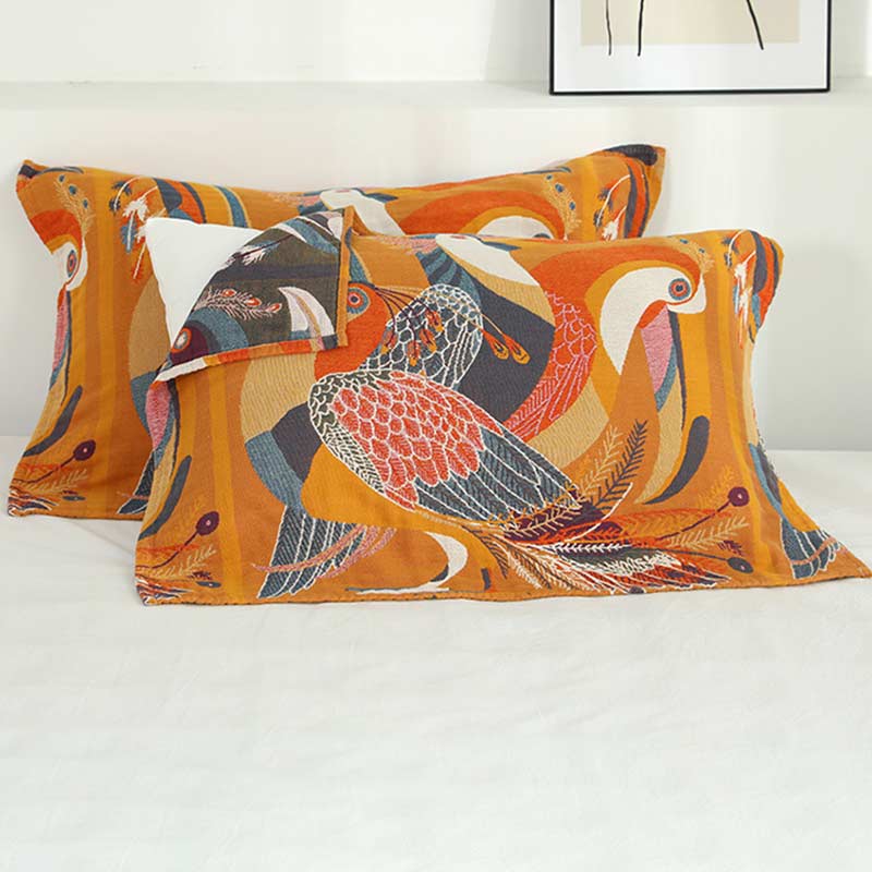 Pillow towels with a bird design, 2 pcs.