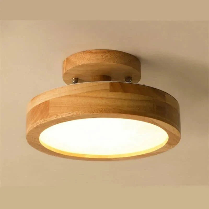Dřevěná stolní LED lampa