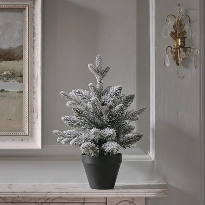 Sapin de Noël enneigé à LED 45 cm