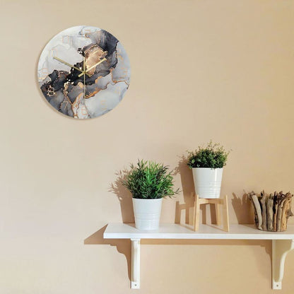 Wall clock with a spiral pattern