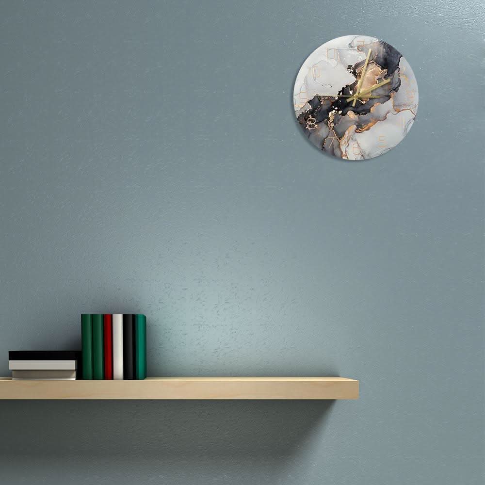 Wall clock with a spiral pattern