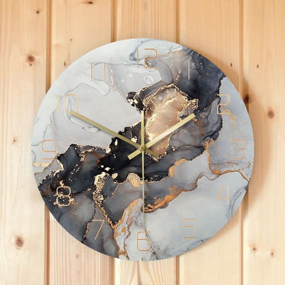 Wall clock with a spiral pattern