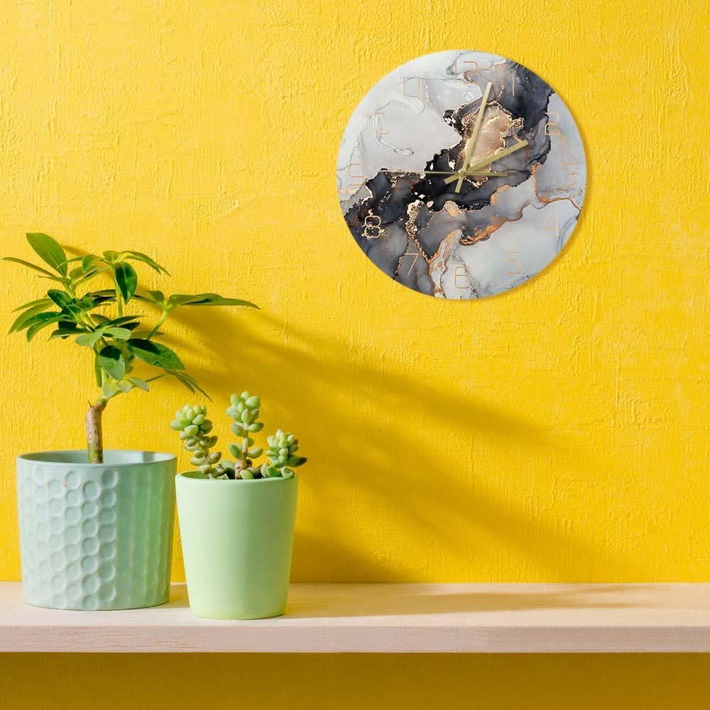 Wall clock with a spiral pattern