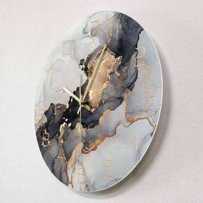 Wall clock with a spiral pattern
